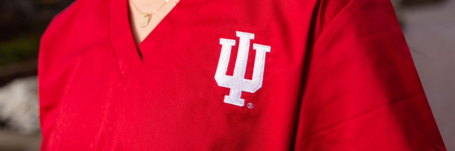 Close up of IU Nursing uniform