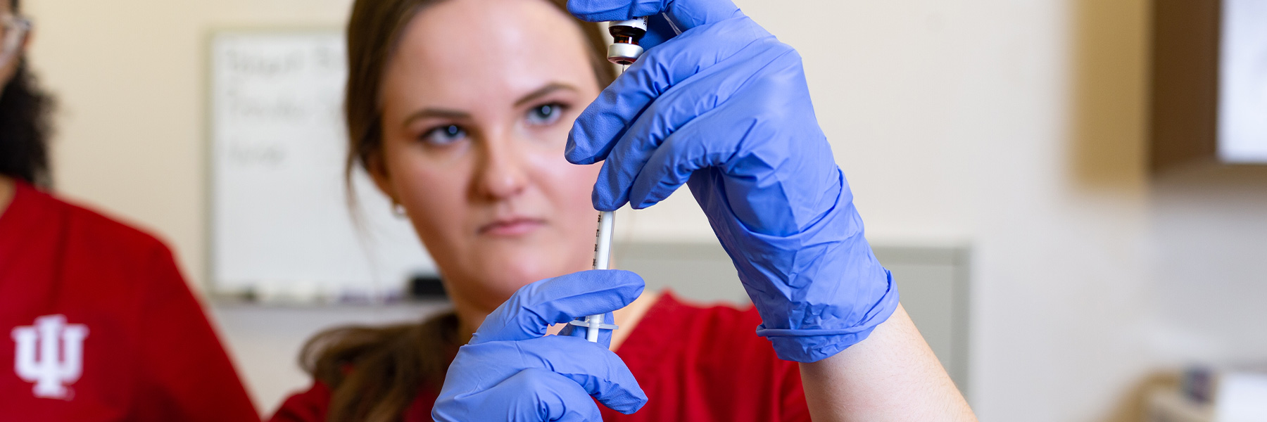 Nursing student hands-on learning