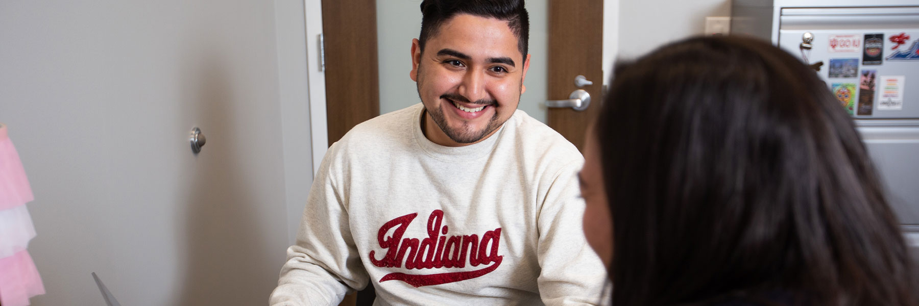 Nursing student at an advising session