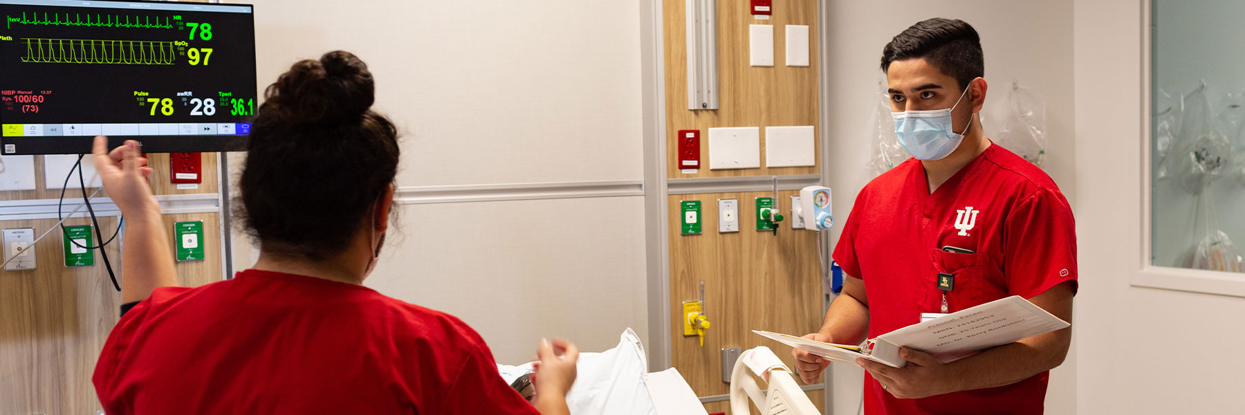 IUB nursing students in Simulation and Skills Lab