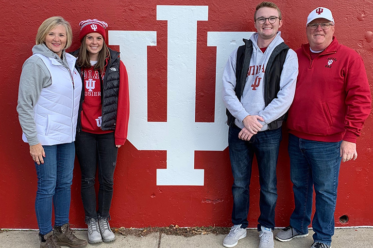 IUB nursing student and family