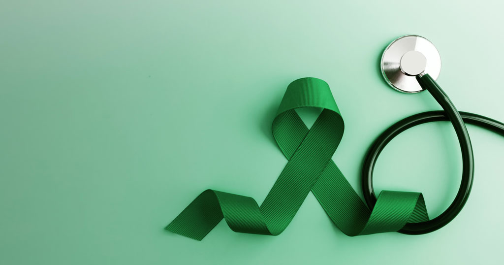 Green Mental Health Awareness ribbon with stethoscope