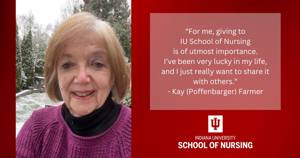 Graphic including photo of Kay Farmer and a quote from the article