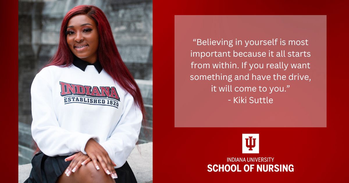 Graphic including photo of Kiki Suttle and quote from the article