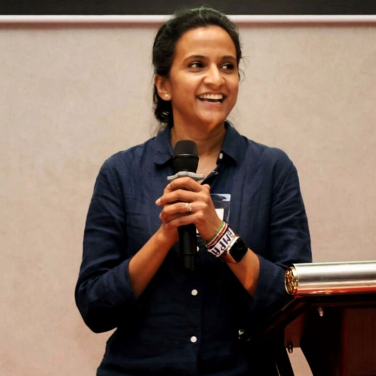 Dr. Jane von Gaudecker speaks during a conference in Kenya