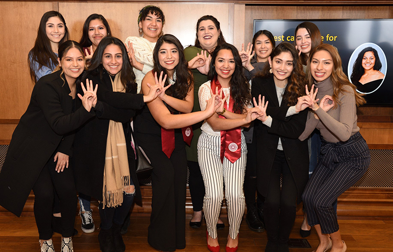Group of smiling women