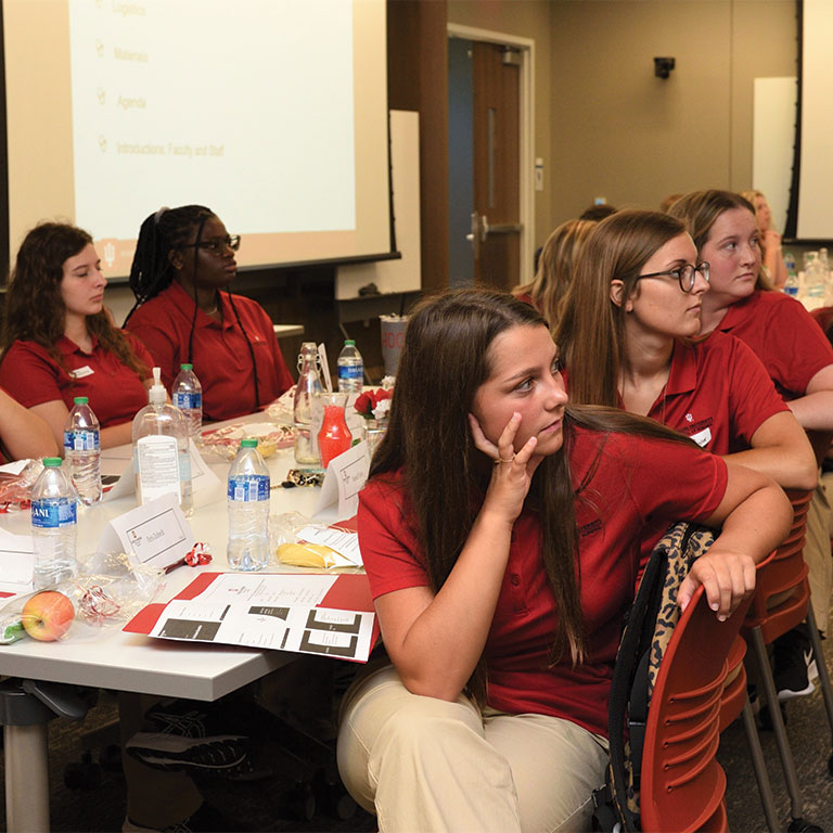Students at new student orientation