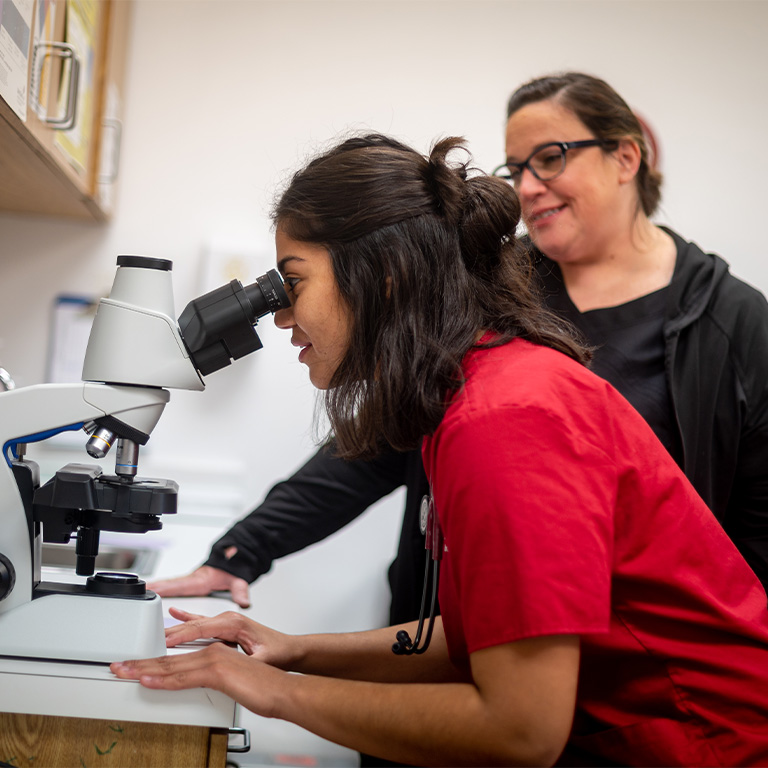 IUFW nursing student at the Lafayette Street Clinic